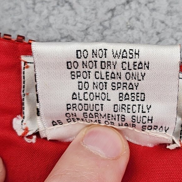 Vintage Stenay Beaded 100% Silk Jacket Mardi Gras Red Black Size PL - Picture 15 of 16